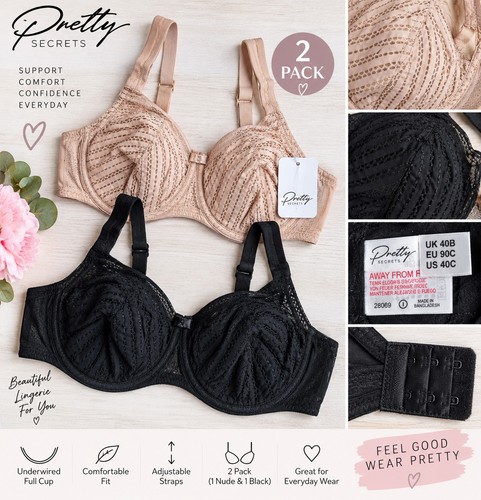 Pretty secrets pack bras - bras, uk