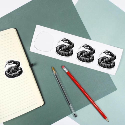 Wood snake white vinyl - snake',