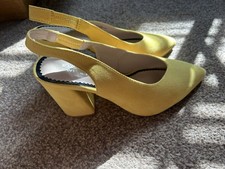 Yellow Slingback Shoes 