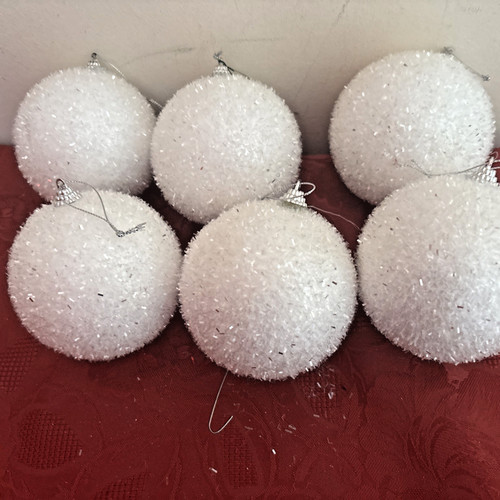 Six large baubles - six,