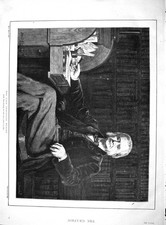 Original Old Antique Print