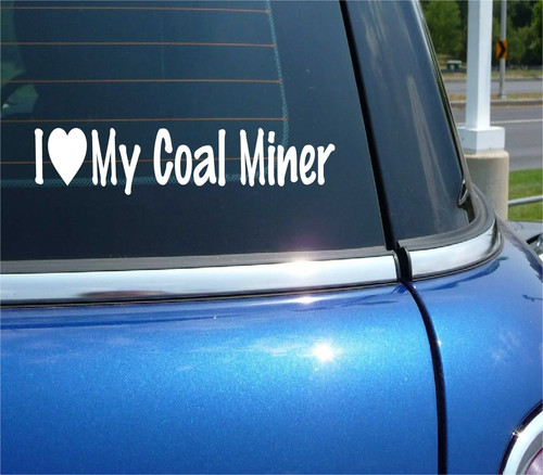 Love coal miner decal - love,