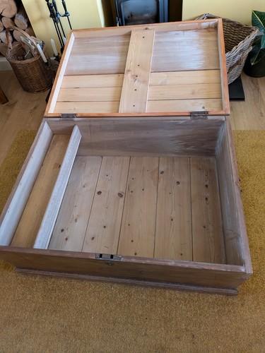 Large brown wooden storage - large,