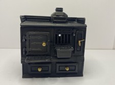 VINTAGE METAL RANGE LIGHT UP STOVE KITCHEN DOLLS HOUSE