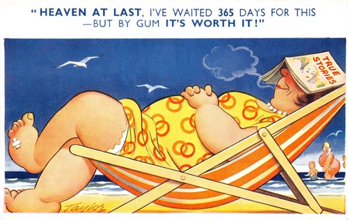 Bamforth seaside comic - seaside,