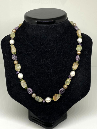 Gemstone beaded necklace mix - beaded,