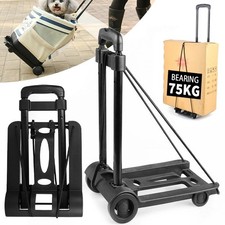 75kg Heavy Duty Folding Aluminium Hand Sack 2 Wheels Trolley Truck Barrow Cart