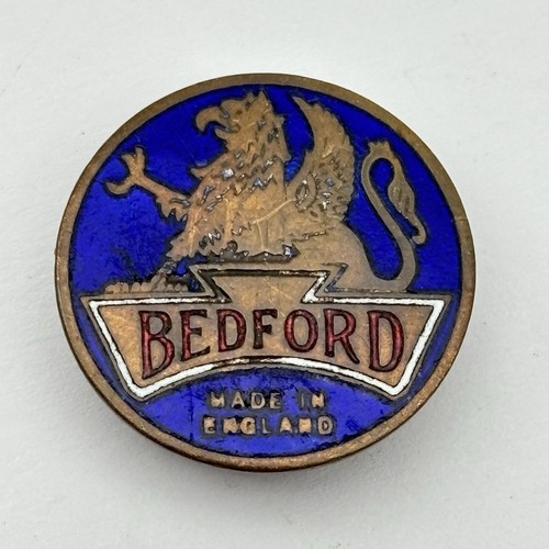Vintage bedford trucks enamel - vintage,