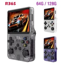 128g R36s Retro Handheld Video Game Console Linux System 3.5 Inch Ips Screen