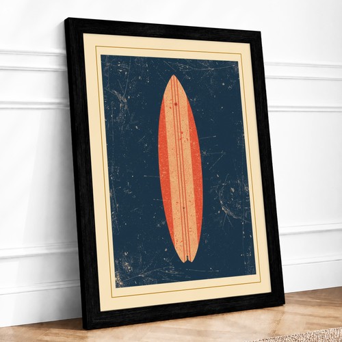 Surfboard under stars - surfboard, vintage