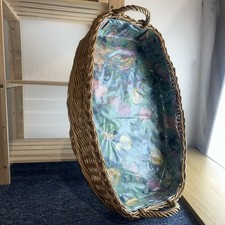 55 Cms Long Large Rectangular Bread Display Wicker Tray 10 Cms Deep Vintage