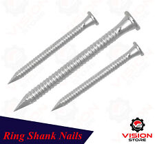 Ring Shank Nails Galvanised Annular Ring Shank Nails Nail Steel 40mm - 125mm