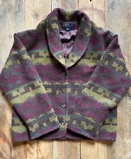 Vintage British Khaki by Robert Lighton Navaho/Aztec Coat - M - Nylon/Wool - USA