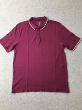 James Pringle Maroon  Short Sleeve Polo Shirt Size Large