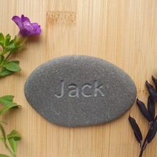 Custom Word Personalised Stone Message Rock Gift Customised Rock Carving