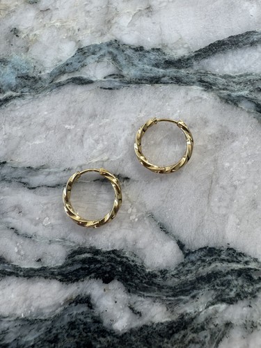 18k gold plated twisted - 18k,