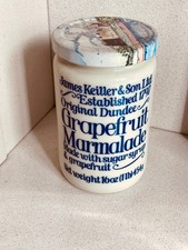 Vintage James Keller Original Grapefruit Marmalade Jar & Linlithgow Palace Lid