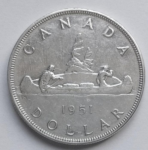 1951 canada silver - 1951, voyageur