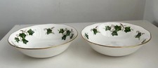 2 x Colclough Ivy Leaf Bone China Desert/Cereal Bowls Vintage 