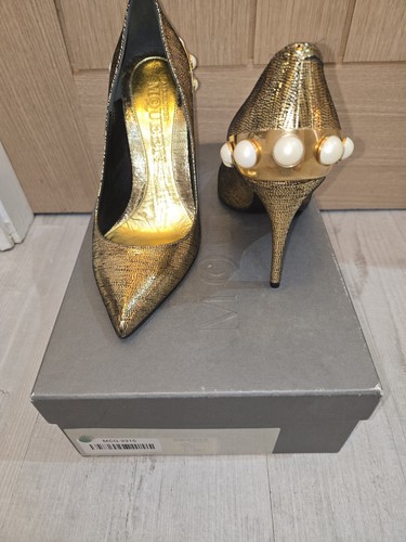 Alexander mcqueen gold heels - alexander,