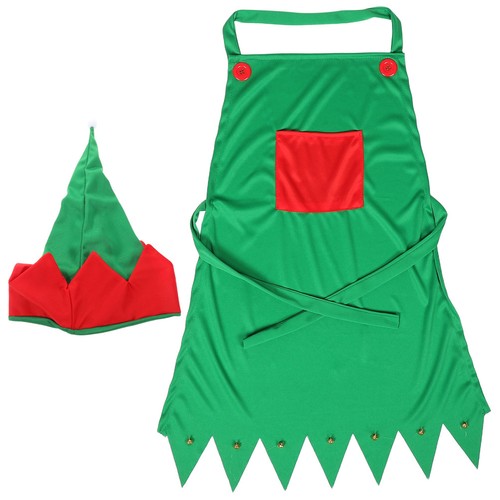 Reusable green christmas apron - reusable,