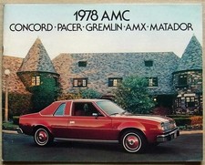 AMC CONCORD Pacer GREMLIN Matador AMX USA Car Sales Brochure 1978 #8-2424-835-01