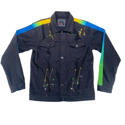 Paint splatter denim jacket - splatter,