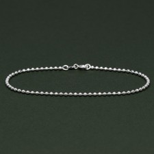 Genuine 925 Sterling Silver 2mm Diamond Cut Ball Bead Bracelet 6.5” | 7.5” | 8.5