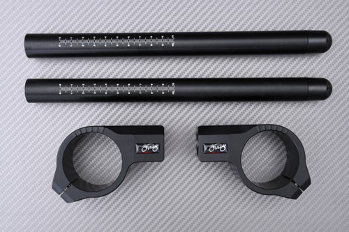Matte black pair clip ons - pair, of