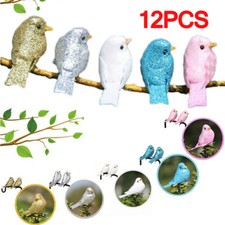 12x Mini Fake Birds Garden