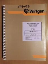 Operating Instructions Wirtgen
