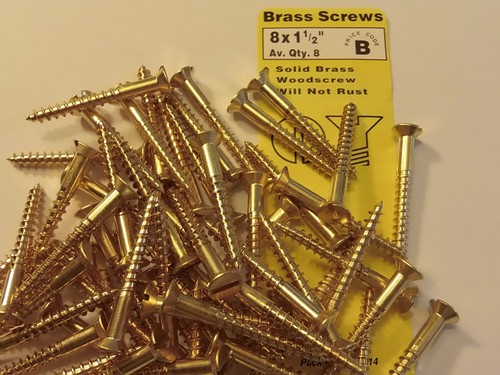 Brass wood screws - (no, 8