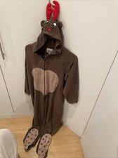 PRIMARK Lounge Christmas Rudolph Red Nose Reindeer One Piece Jumpsuit Small