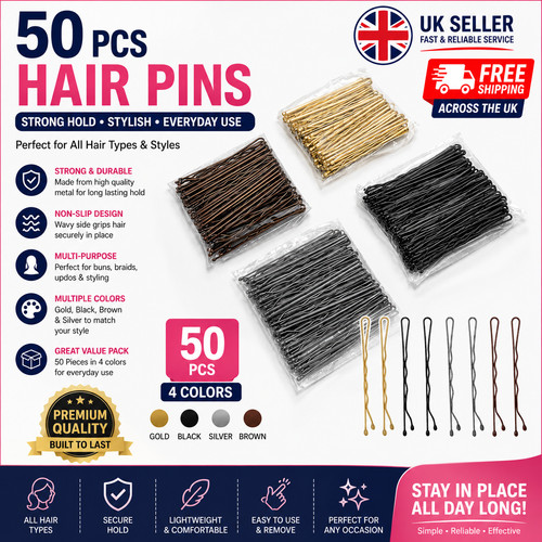50pcs bobby pins - hair, clips