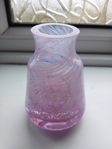 Caithness pink glass vase
