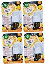 4 x Air Wick Vanilla & Caramel Iced Latte Plug-in Device + 19ml Refill 400 Days