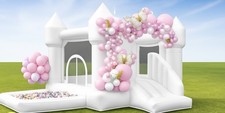 White Bouncy Castle For Rental