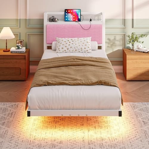 Floating single bed frame - floating,