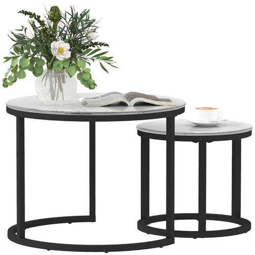 Homcom glass coffee table set - homcom,