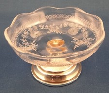 Edwardian Glass & Sterling Silver Bonbon Dish