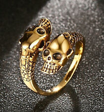 Gothic Punk Stainless Steel Snake Ring Open Adjustable Finger Jewlery Ring Men