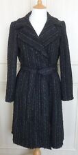 Renato Nucci Ribbon Tweed Black Coat - Sz Fr38 UK 10/12