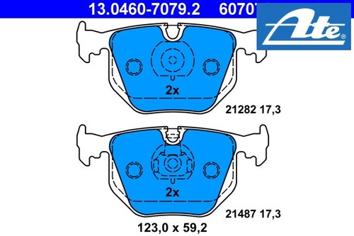 Rear brake pads set - brake,