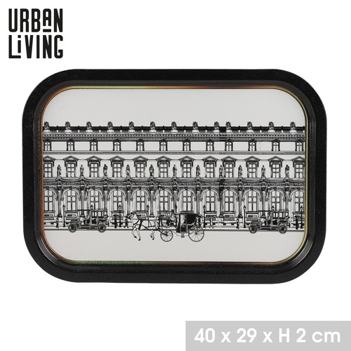 Serving tray metal black white - serving,