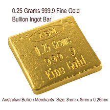 0.25 Grams 999.9 Fine Solid