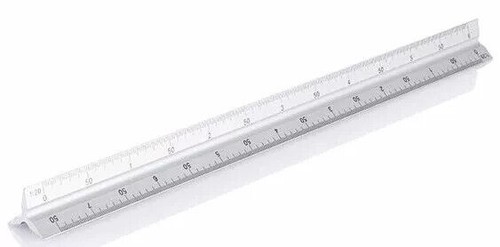 Aluminium scale ruler - aluminium,