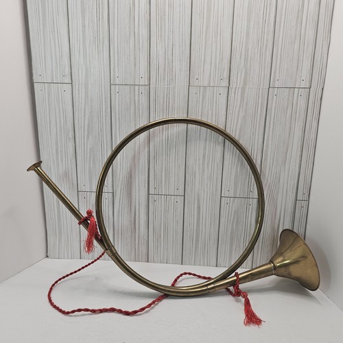 Vintage brass french horn - brass,
