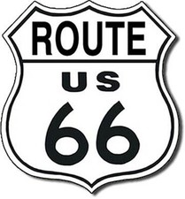 Route 66 Shield metal sign