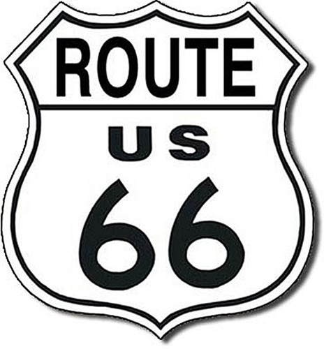 Route shield metal sign - route, 66