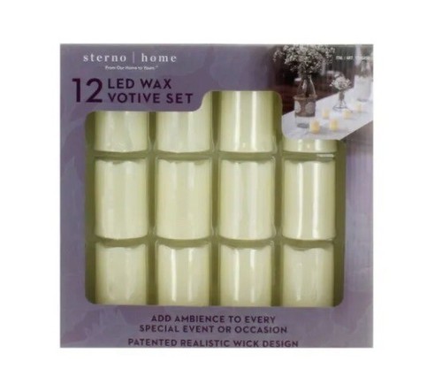 Candle led wax votive set - led,